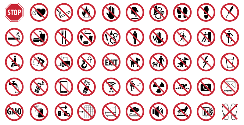 Rambu K3 : Prohibition Signs